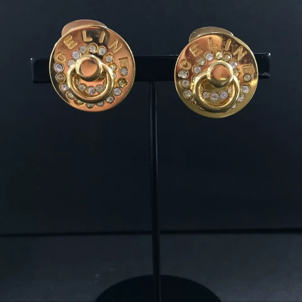 Auth Celine Vintage Earrings